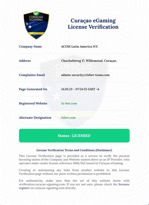 curacao license check.